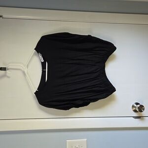 Black cropped top
